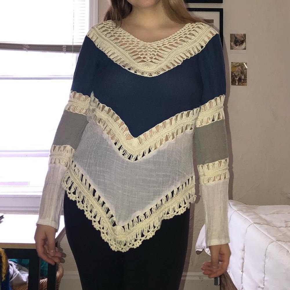 Crocheted boho top